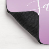 Bewerkbaar zacht mauve ombre & witte tekst script muismat (Hoek)