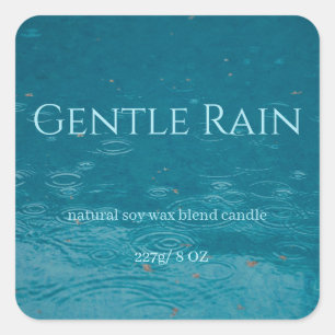 Bewerkbaar Zachte Regen Product Vierkante Sticker