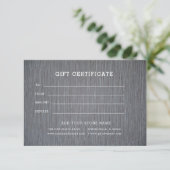 Bewerkbaar zakelijk cadeaubon met logo toevoegen (Staand voorkant)