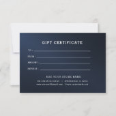 Bewerkbaar zakelijk cadeaubon met logo toevoegen (Voorkant)