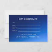 Bewerkbaar zakelijk cadeaubon met logo toevoegen (Voorkant)