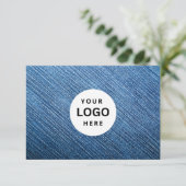Bewerkbaar zakelijk cadeaubon met logo toevoegen (Staand voorkant)