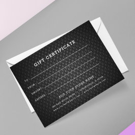 Bewerkbaar zakelijk cadeaubon met logo toevoegen