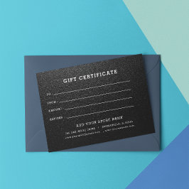 Bewerkbaar zakelijk cadeaubon met logo toevoegen