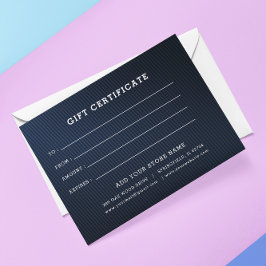 Bewerkbaar zakelijk cadeaubon met logo toevoegen