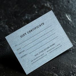 Bewerkbaar zakelijk cadeaubon met logo toevoegen