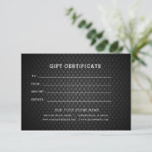Bewerkbaar zakelijk cadeaubon met logo toevoegen (Staand voorkant)