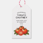 Bewerkbaar zelfgemaakt tomaat chutney label cadeaulabel (Voorkant)