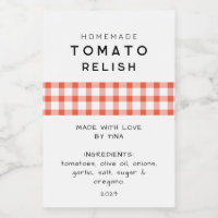 Bewerkbaar zelfgemaakt tomaat chutney label