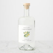 Bewerkbaar zelfgemaakte Limoncello Likeurfles Etiket (Voorkant)