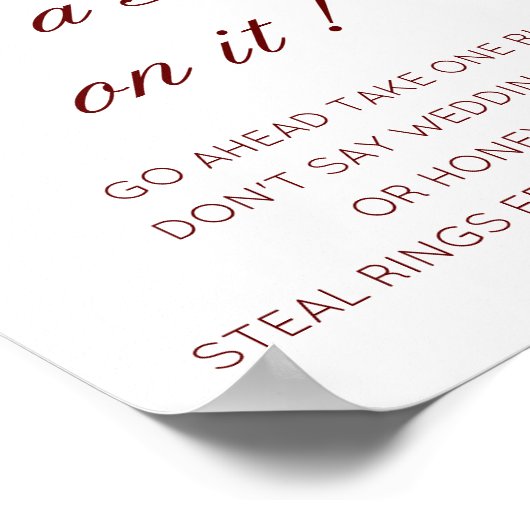 Bewerkbaar 'Zet een ring erop' Bruidsuitnodiging s Poster (Hoek)