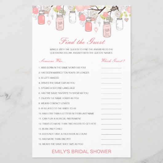 Bewerkbaar Zoek de game gastVrijgezellenfeest (Voorkant)