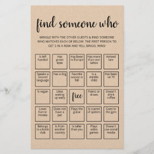 Bewerkbaar Zoek iemand die spel Bingo spel