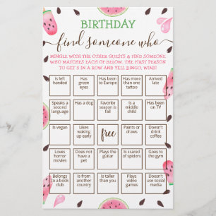 Bewerkbaar Zoek iemand die spel Bingo spel