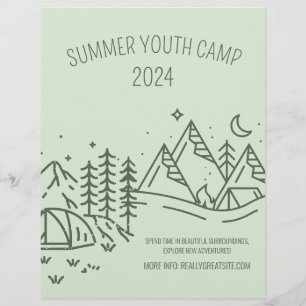 Bewerkbaar Zomer Leuk Kamp, Jeugd Zomer Camp Flyer