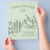 Bewerkbaar Zomer Leuk Kamp, Jeugd Zomer Camp Flyer (Hand)