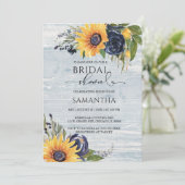 Bewerkbaar Zonnebloem Vrijgezellenfeest Kaart (Staand voorkant)