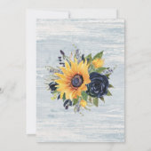 Bewerkbaar Zonnebloem Vrijgezellenfeest Kaart (Achterkant)