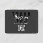 Bewerkbaar zwart luxe business bedankpakket informatiekaartje (Voorkant)