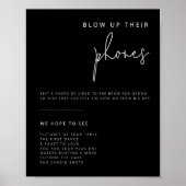 Bewerkbaar zwart-wit bruiloft herdenkingsbord poster (Voorkant)