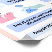 BewerkbaarScience LAB Safety school klaslokaal pos Poster (Hoek)