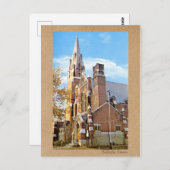 Bewerkbare 1970s Church Foto Vintage Briefkaart (Voorkant / Achterkant)