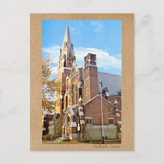 Bewerkbare 1970s Church Foto Vintage Briefkaart (Voorkant)