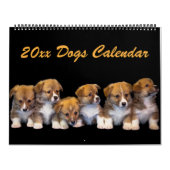 Bewerkbare 20xx honden kalender (Hoes)