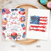 Bewerkbare 4th of July BBQ Invitation Sjabloon, 4t Kaart