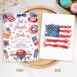 Bewerkbare 4th of July BBQ Invitation Sjabloon, 4t Kaart