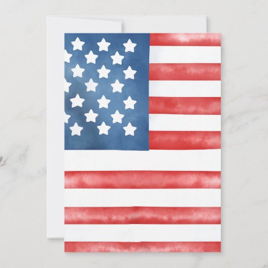 Bewerkbare 4th of July Party Fourth of July BBQ Kaart (Achterkant)