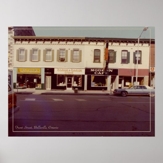 Bewerkbare 70s Canada Vintage Travel Poster (Voorkant)