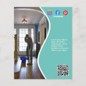 bewerkbare aangepaste schoonmaakdiensten schoonmaa flyer (Achterkant)