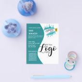 bewerkbare aangepaste schoonmaakdiensten schoonmaa flyer (Enkel)