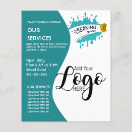 bewerkbare aangepaste schoonmaakdiensten schoonmaa flyer