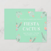 Bewerkbare aangepaste vetplant Fiesta Cactus Kaart (Voorkant / Achterkant)