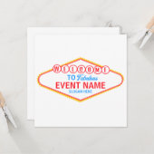 Bewerkbare Aangepaste Welkom bij Las Vegas Sign Sj Kaart (Voorkant / Achterkant in situ)