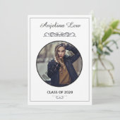 Bewerkbare aankondiging en uitnodiging van Afstude (Staand voorkant)