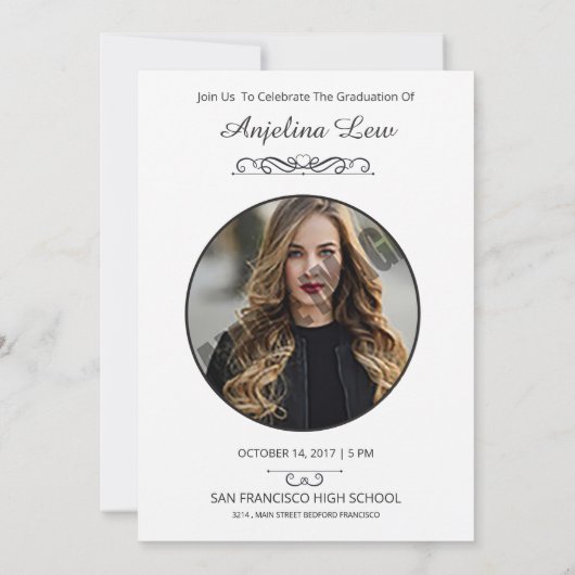 Bewerkbare aankondiging en uitnodiging van Afstude (Achterkant)