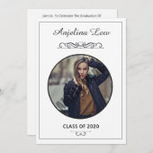 Bewerkbare aankondiging en uitnodiging van Afstude (Voorkant / Achterkant)