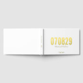 Bewerkbare Achtergrond Kleur Datum Vet Modern Wedd Gastenboek (Volledig)