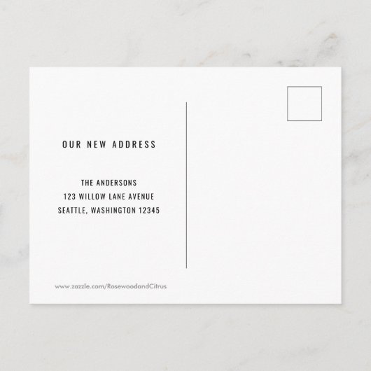 Bewerkbare achtergrond kleur huis dat we hebben ve briefkaart (Achterkant)