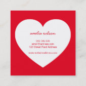 Bewerkbare achtergrond kleur Modern gemaakt met li Vierkante Visitekaartje (Achterkant)