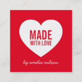 Bewerkbare achtergrond kleur Modern gemaakt met li Vierkante Visitekaartje (Voorkant)