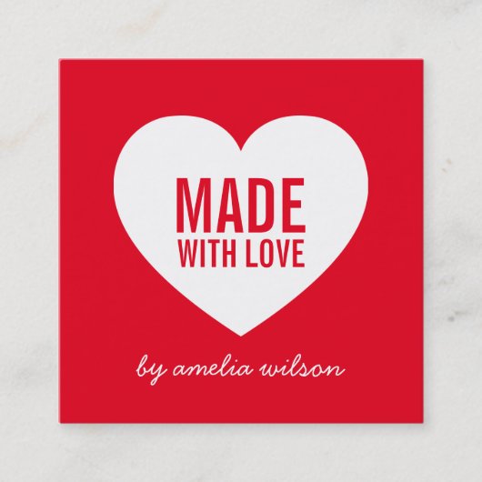 Bewerkbare achtergrond kleur Modern gemaakt met li Vierkante Visitekaartje (Voorkant)