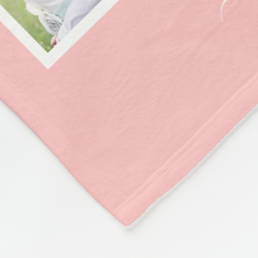 Bewerkbare achtergrond Kleurmonogram Fotocollage Fleece Deken (Hoek)