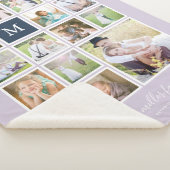 Bewerkbare achtergrond Kleurmonogram Fotocollage Sherpa Deken (3/4)