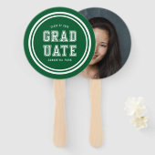 Bewerkbare achtergrond Kleurvariatie Afstuderen Fo Handwaaier (Voorkant en achterkant)