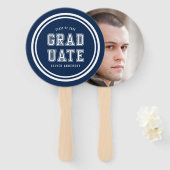 Bewerkbare achtergrond Kleurvariatie Afstuderen Fo Handwaaier (Voorkant en achterkant)