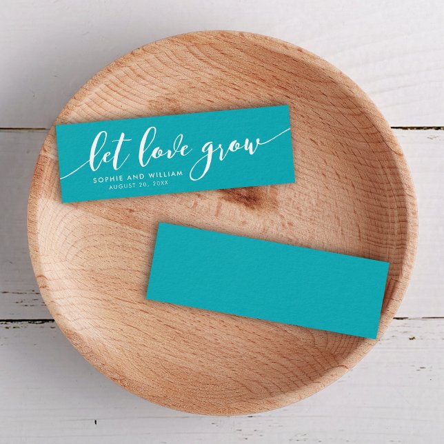 Bewerkbare Achtergrond Let Love Grow Script Bruilo Mini Visitekaartjes (Creator heeft geüpload)